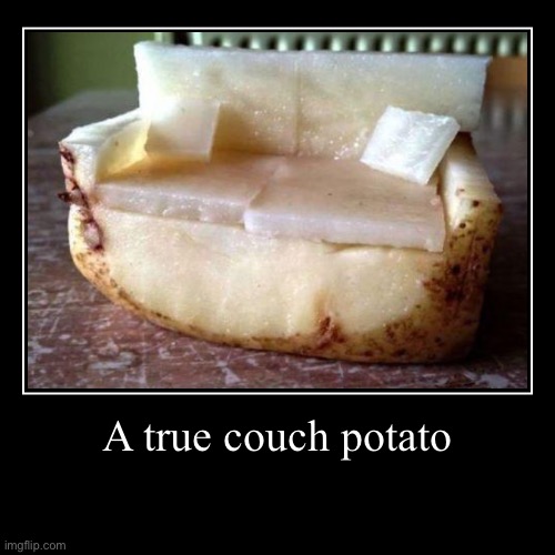 A true couch potato | | image tagged in funny,demotivationals | made w/ Imgflip demotivational maker