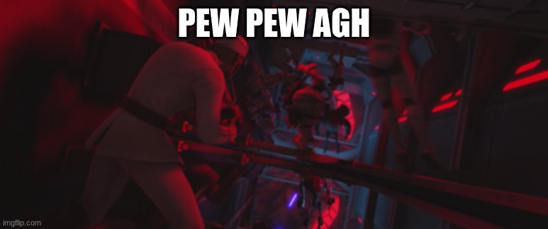 clone medical officer | PEW PEW AGH | image tagged in clone medical officer | made w/ Imgflip meme maker
