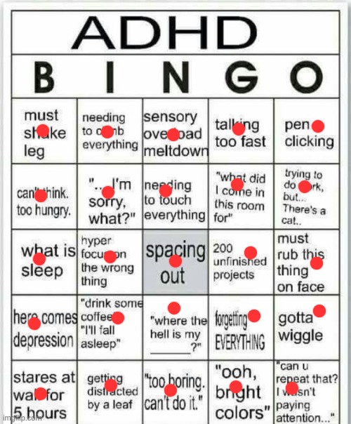I cant sleep! | image tagged in adhd bingo | made w/ Imgflip meme maker
