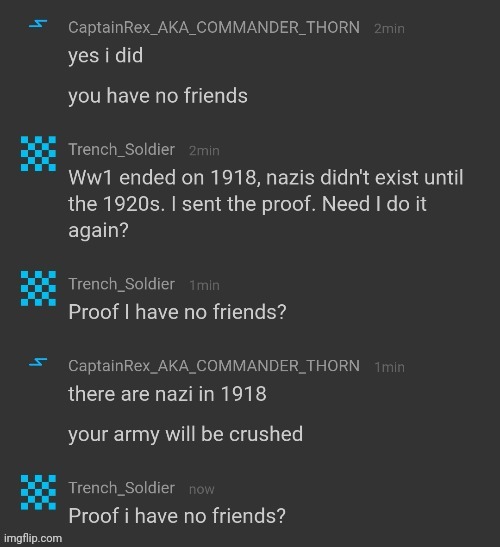 Rex is Anti-German and doesn't understand that German Empire ≠ Third Reich | made w/ Imgflip meme maker