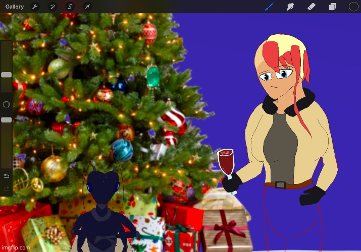 Small bit from a WIP (Also yes I did work on Christmas Special late) | made w/ Imgflip meme maker