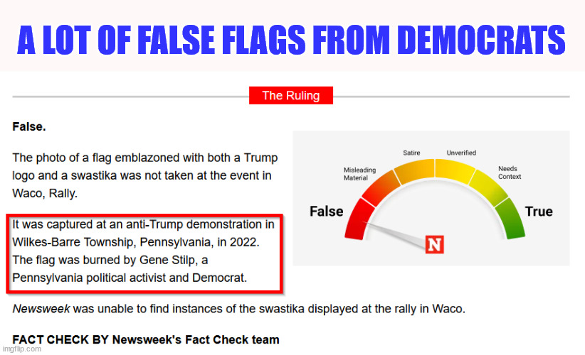 A LOT OF FALSE FLAGS FROM DEMOCRATS | made w/ Imgflip meme maker
