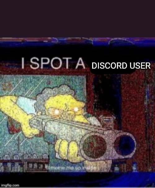 I spot a X | DISCORD USER | image tagged in i spot a x | made w/ Imgflip meme maker