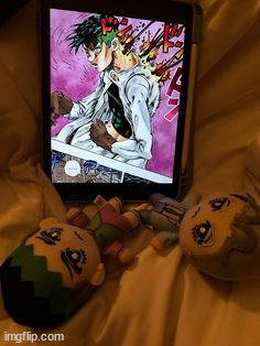 why does the rohan plush just look like he has polnareff's hair | made w/ Imgflip meme maker