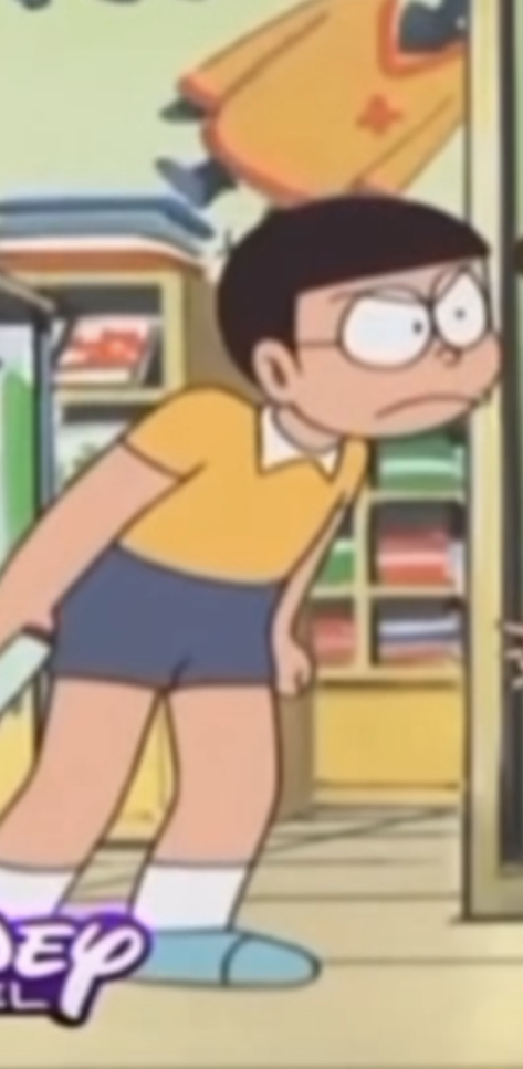 High Quality Nobita suspicious Blank Meme Template
