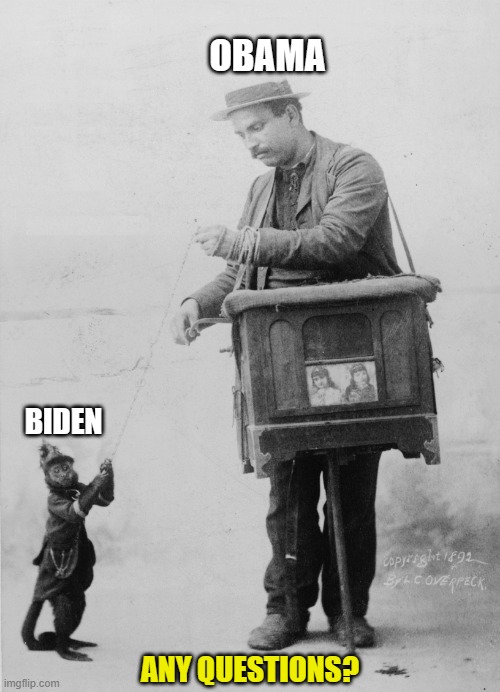 It's not hard to figure out | OBAMA; BIDEN; ANY QUESTIONS? | image tagged in joe biden,barack obama,democrats,liberals,woke,social justice warriors | made w/ Imgflip meme maker