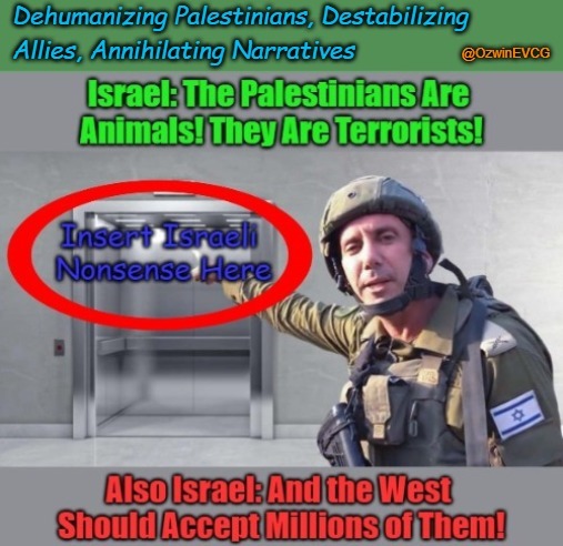 Dehumanizing Palestinians, Destabilizing Allies, Annihilating Narratives [NV] | image tagged in msm lies,dehumanization,israeli narratives,israel vs palestine,war in palestine,migrant crises | made w/ Imgflip meme maker