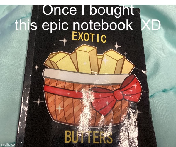 Once I bought this epic notebook  XD | made w/ Imgflip meme maker