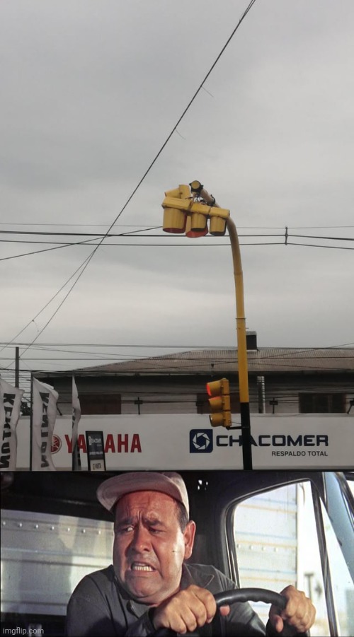 Traffic pole | image tagged in truck driver,poles,pole,traffic lights,you had one job,memes | made w/ Imgflip meme maker