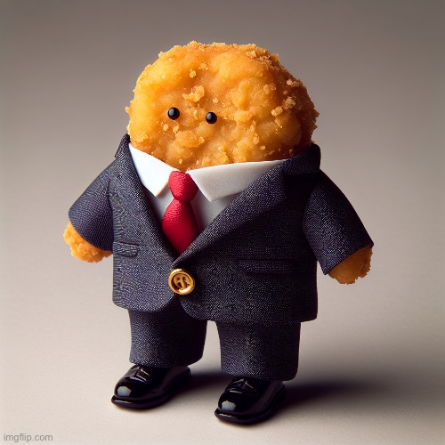 chicken nugget in a suit Blank Meme Template