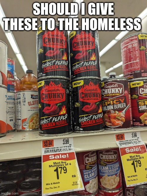 SHOULD I GIVE THESE TO THE HOMELESS | made w/ Imgflip meme maker