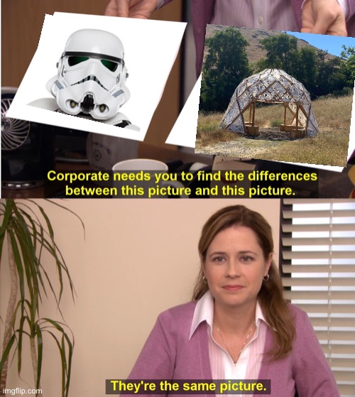 such a random structure | image tagged in memes,they're the same picture,star wars helmet | made w/ Imgflip meme maker