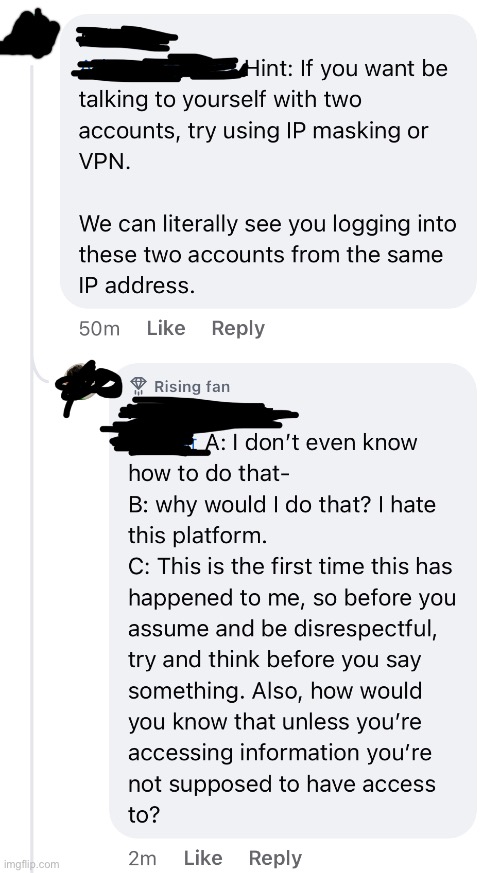 Facebook is wild bro- Top: random Asian dude. Bottom: Me | made w/ Imgflip meme maker