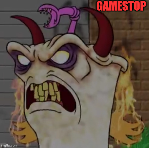 Respect it | GAMESTOP | image tagged in demon master shake,gamestop,funny | made w/ Imgflip meme maker