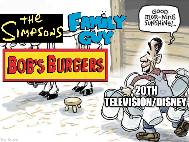 milking the cow | 20TH TELEVISION/DISNEY | image tagged in milking the cow | made w/ Imgflip meme maker