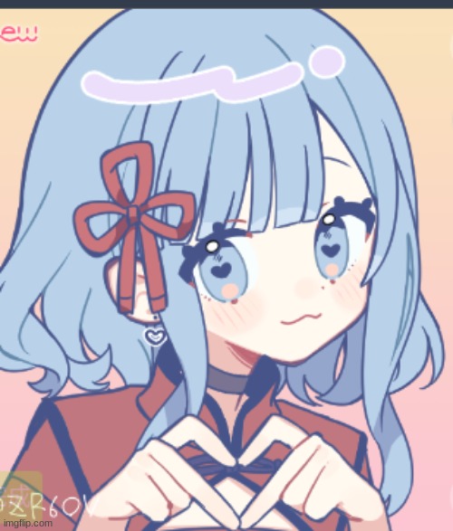 made the goob (401) in picrew, she's wearing a new years eve typa outfit :3 | made w/ Imgflip meme maker