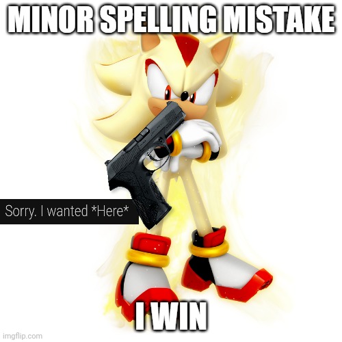 Minor Spelling Mistake HD | image tagged in minor spelling mistake hd | made w/ Imgflip meme maker