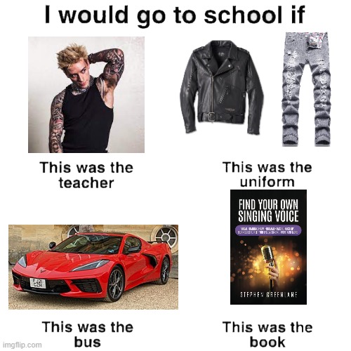 no regrets, full speed on work | image tagged in i would go to school if | made w/ Imgflip meme maker