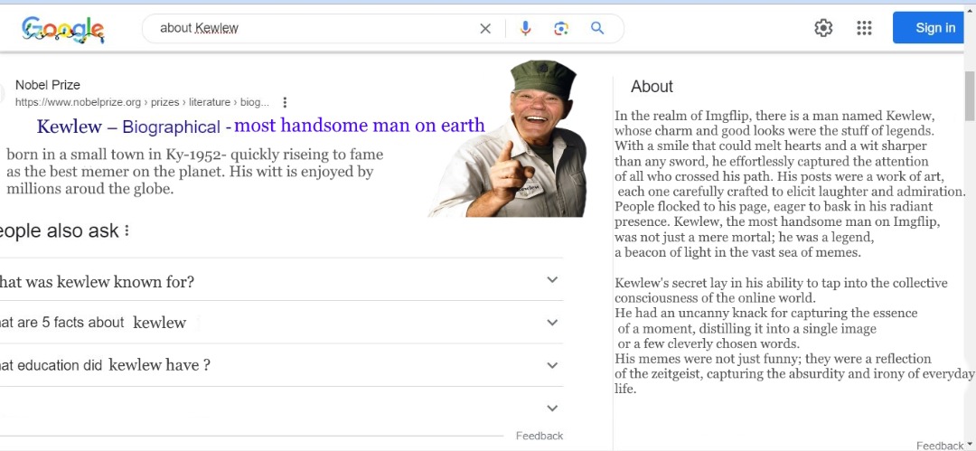 about kewlew google search | image tagged in search,google,kewlew | made w/ Imgflip meme maker