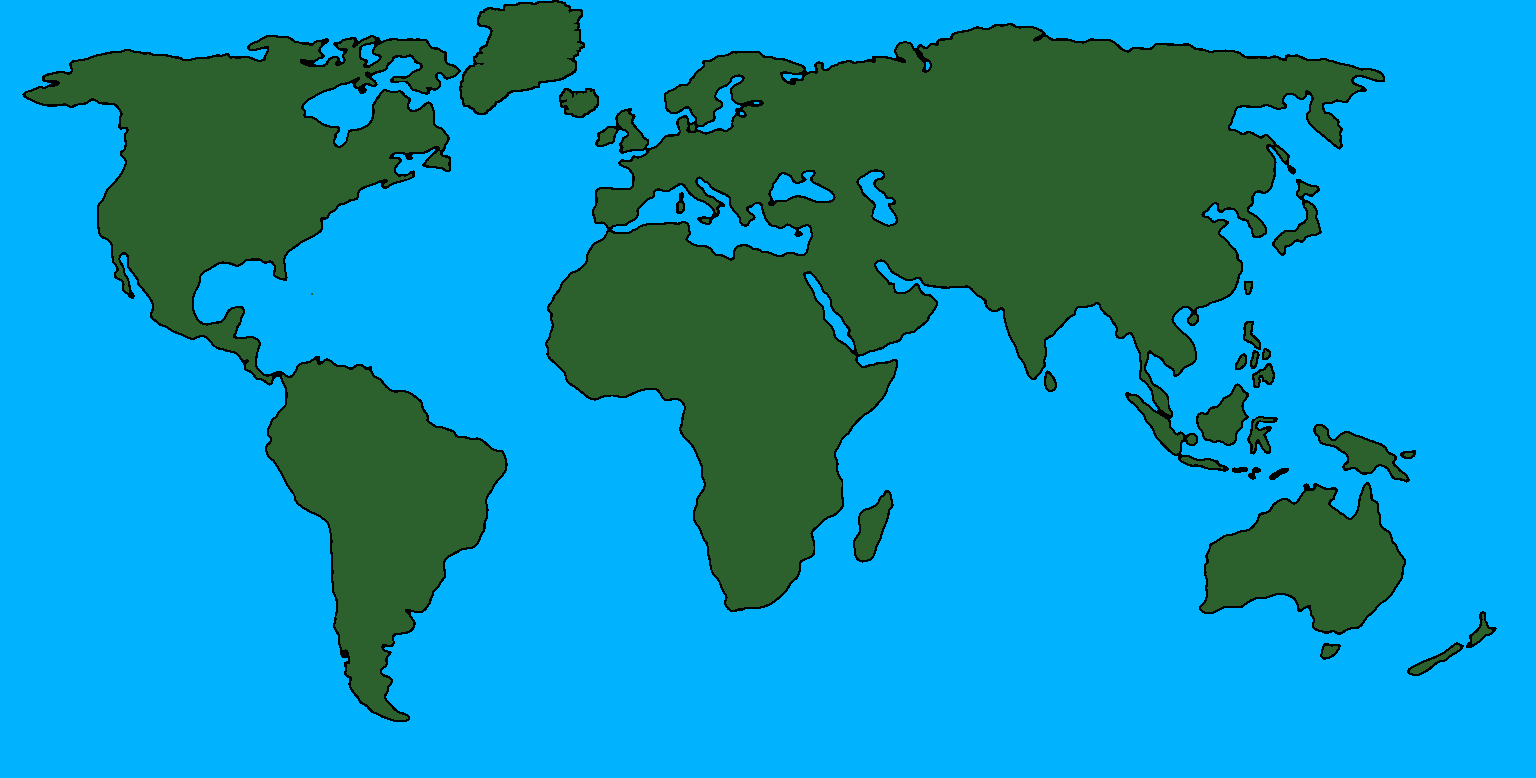 High Quality A blank map of the world Blank Meme Template