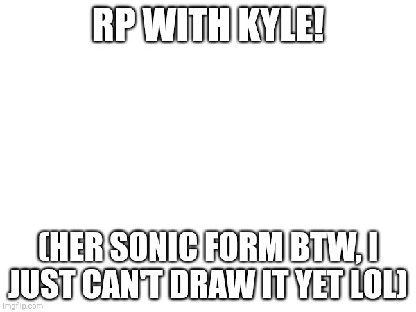 IM CRYING RN MY LIL SIS SAID HER FAVORITE JAPANESE SONG WAS RACING INTO THE NIGHT- | RP WITH KYLE! (HER SONIC FORM BTW, I JUST CAN'T DRAW IT YET LOL) | made w/ Imgflip meme maker