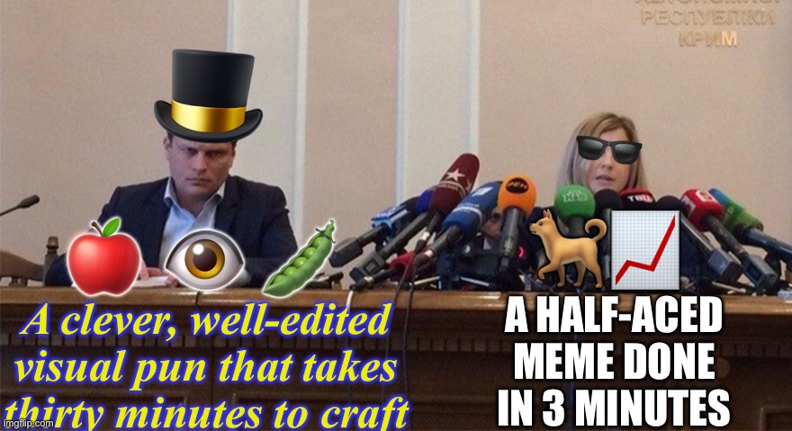 much kooler stonks. wow. | 🎩; 🕶️; 🐕; 📈; 🍎; 🫛; 👁️; A HALF-ACED
MEME DONE
IN 3 MINUTES; A clever, well-edited
visual pun that takes
thirty minutes to craft | image tagged in man and woman microphone,relatable memes,stonks,doge,the cooler daniel,low effort | made w/ Imgflip meme maker