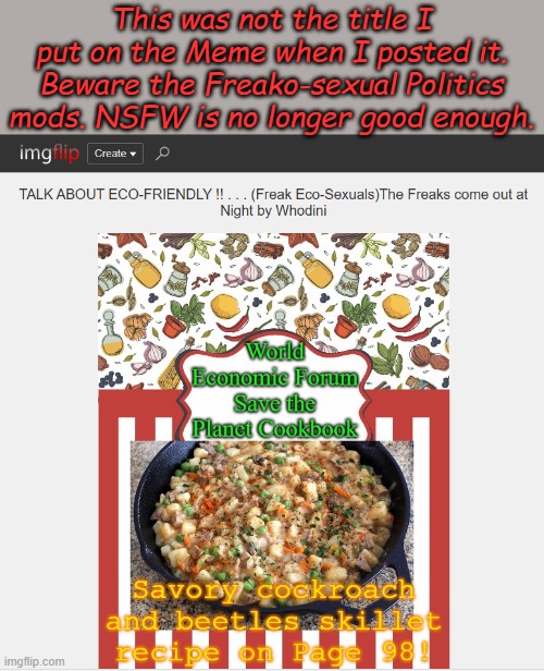 Ch Ch ch changes.... | This was not the title I put on the Meme when I posted it. Beware the Freako-sexual Politics mods. NSFW is no longer good enough. | image tagged in mods,politics stream | made w/ Imgflip meme maker