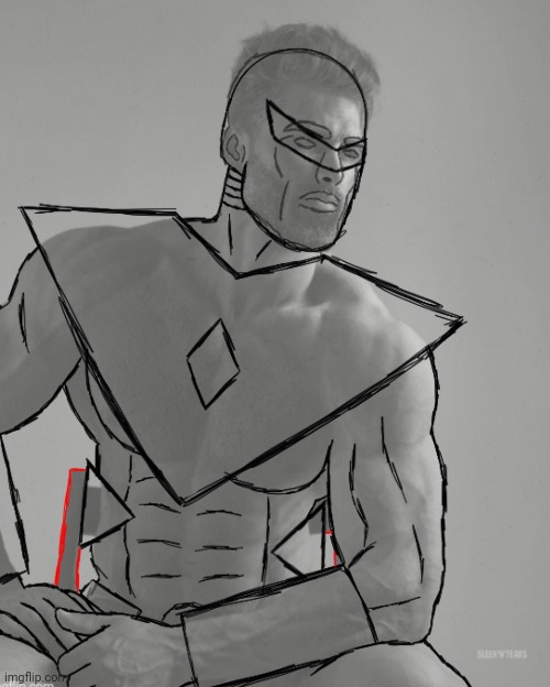 I think it's ready for line art (not gonna add the face idk why it's still there) | made w/ Imgflip meme maker