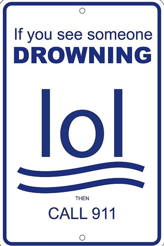 lol drowning sign Blank Meme Template