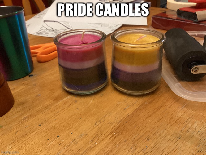 Pride candles | PRIDE CANDLES | image tagged in pride | made w/ Imgflip meme maker