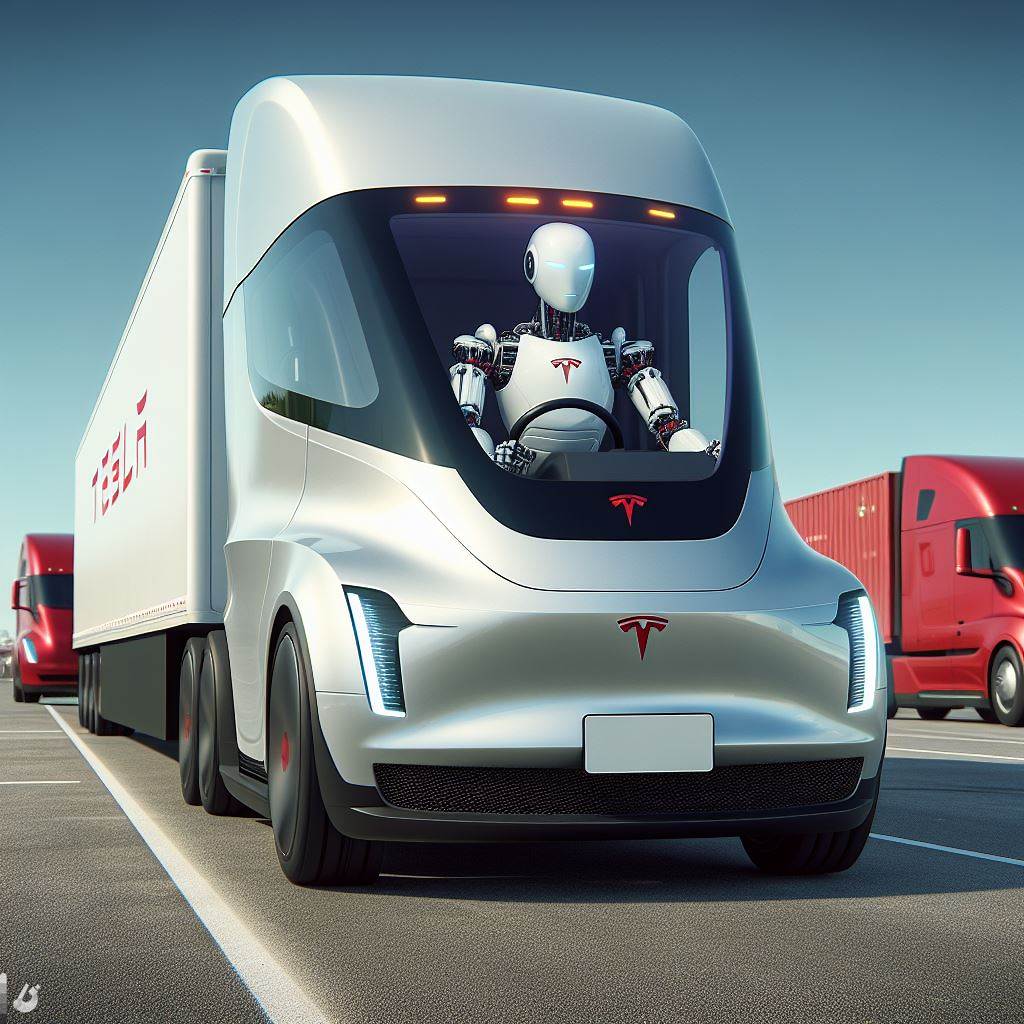 Optimus in Tesla semi truck Blank Meme Template