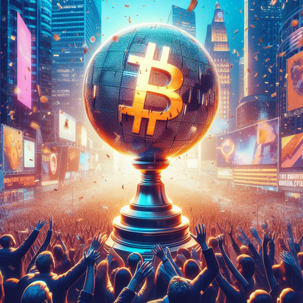 The Times Square ball drop of crypto enthusiasm this year Blank Meme Template