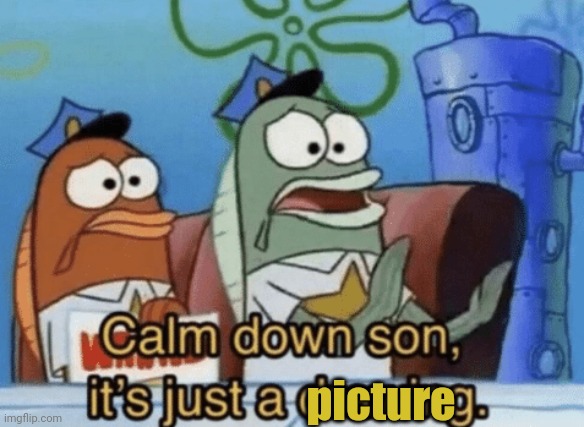 Calm Down, Son. It's Just A Drawing. | picture | image tagged in calm down son it's just a drawing | made w/ Imgflip meme maker