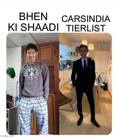 my sister's wedding | CARSINDIA TIERLIST; BHEN KI SHAADI | image tagged in my sister's wedding | made w/ Imgflip meme maker