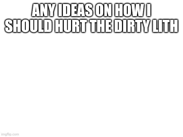 ANY IDEAS ON HOW I SHOULD HURT THE DIRTY LITH | made w/ Imgflip meme maker