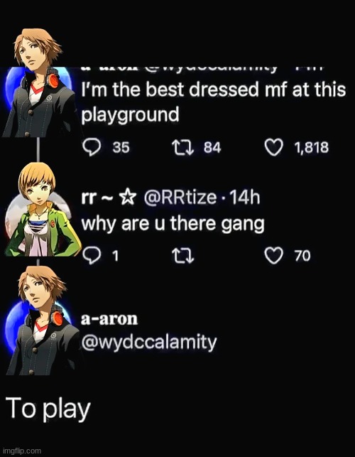 P4 | image tagged in persona 4 | made w/ Imgflip meme maker