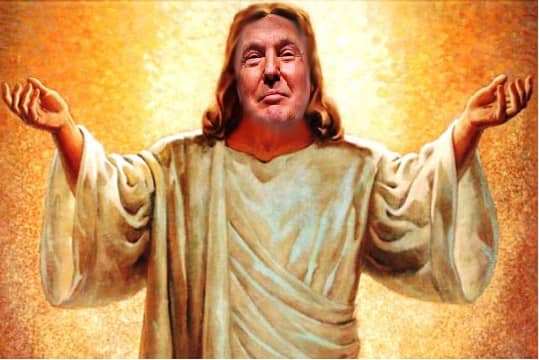 High Quality Donald Trump Orange Jesus  JPP Blank Meme Template