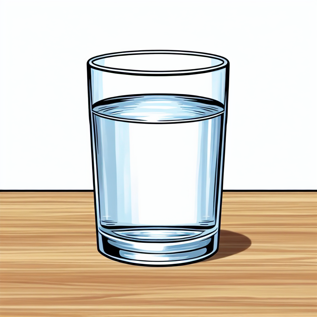 a glass of water, as in meme template Blank Meme Template