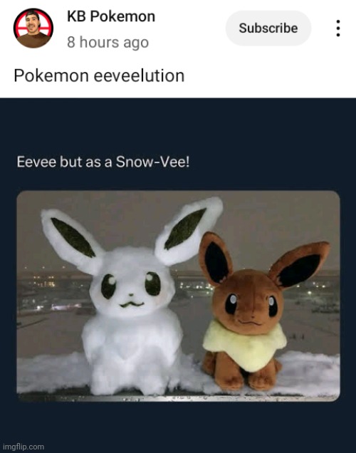 Dankly made a Snow-vee | image tagged in eevee | made w/ Imgflip meme maker