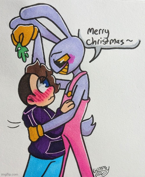 Since you wanted it have thing thing I drew for myself on Christmas | image tagged in gummybunny | made w/ Imgflip meme maker
