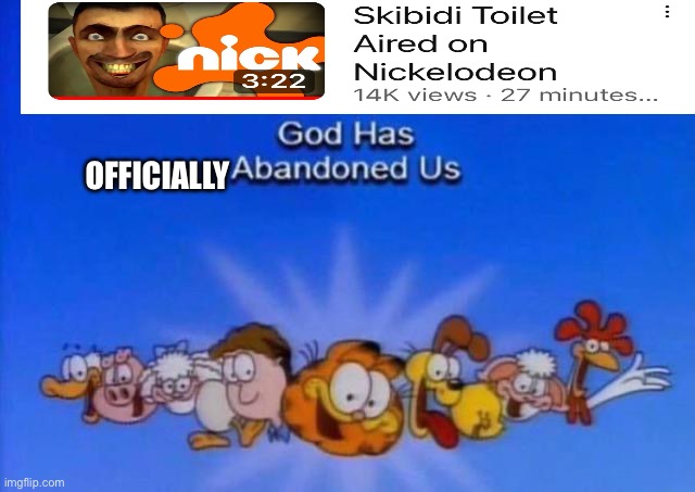 WE HAVE HIT ROCK BOTTOM | OFFICIALLY | image tagged in garfield god has abandoned us | made w/ Imgflip meme maker