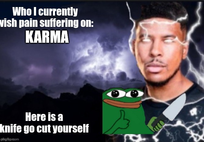 She returned? | KARMA | image tagged in simx_yt hate announcement | made w/ Imgflip meme maker