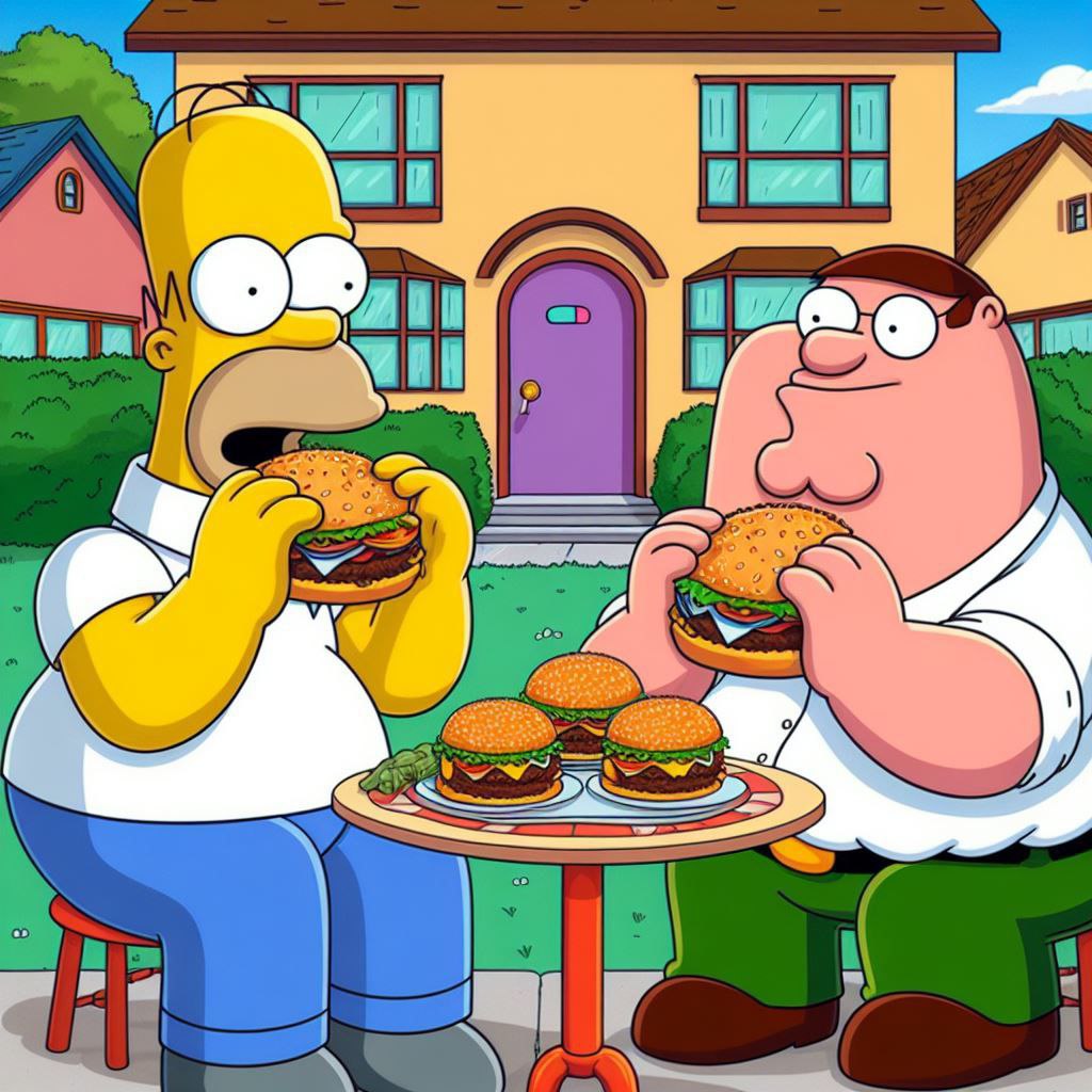 Homer && Peter Blank Meme Template