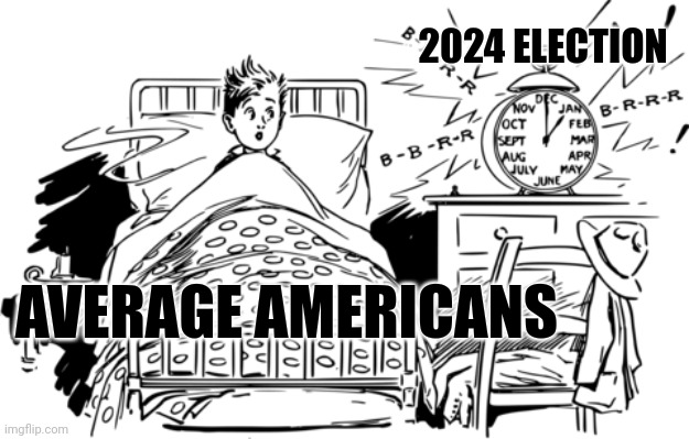 Rude awakening | 2024 ELECTION; AVERAGE AMERICANS | image tagged in politics,memes,election | made w/ Imgflip meme maker