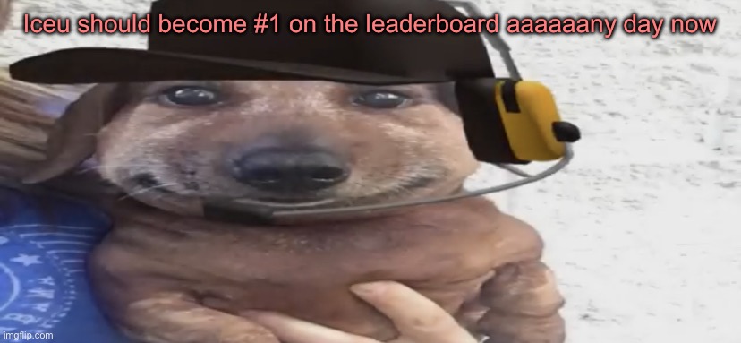 chucklenuts | Iceu should become #1 on the leaderboard aaaaaany day now | image tagged in chucklenuts | made w/ Imgflip meme maker