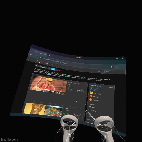 imagine not using imgflip in vr | made w/ Imgflip meme maker