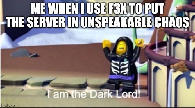 Lloyd | ME WHEN I USE F3X TO PUT THE SERVER IN UNSPEAKABLE CHAOS | image tagged in lloyd,ninjago | made w/ Imgflip meme maker