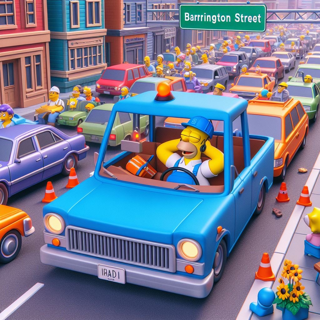 Homer traffic Blank Meme Template