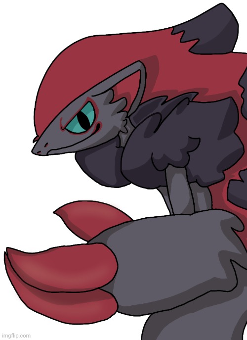 i got bored, i messed up some shading, oh well | image tagged in pokemon,zoroark | made w/ Imgflip meme maker
