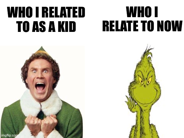 I may be late but its still December | WHO I RELATE TO NOW; WHO I RELATED TO AS A KID | image tagged in christmas,memes,relatable | made w/ Imgflip meme maker